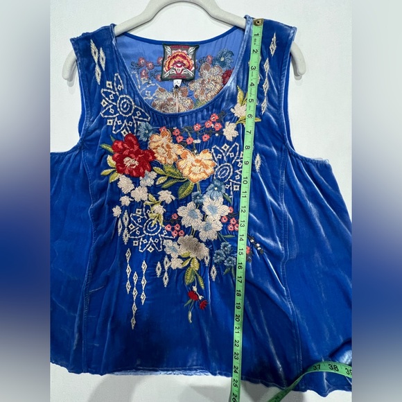 Johnny Was JOSEPHINE VELVET SWING TANK NWT Size L - Picture 4 of 5